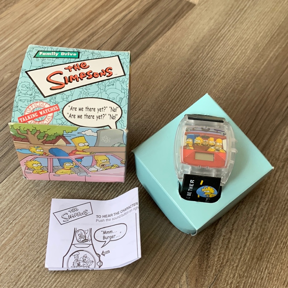 The Simpsons Family Drive Are we there yet? No! Digital Talking watch 2002 New